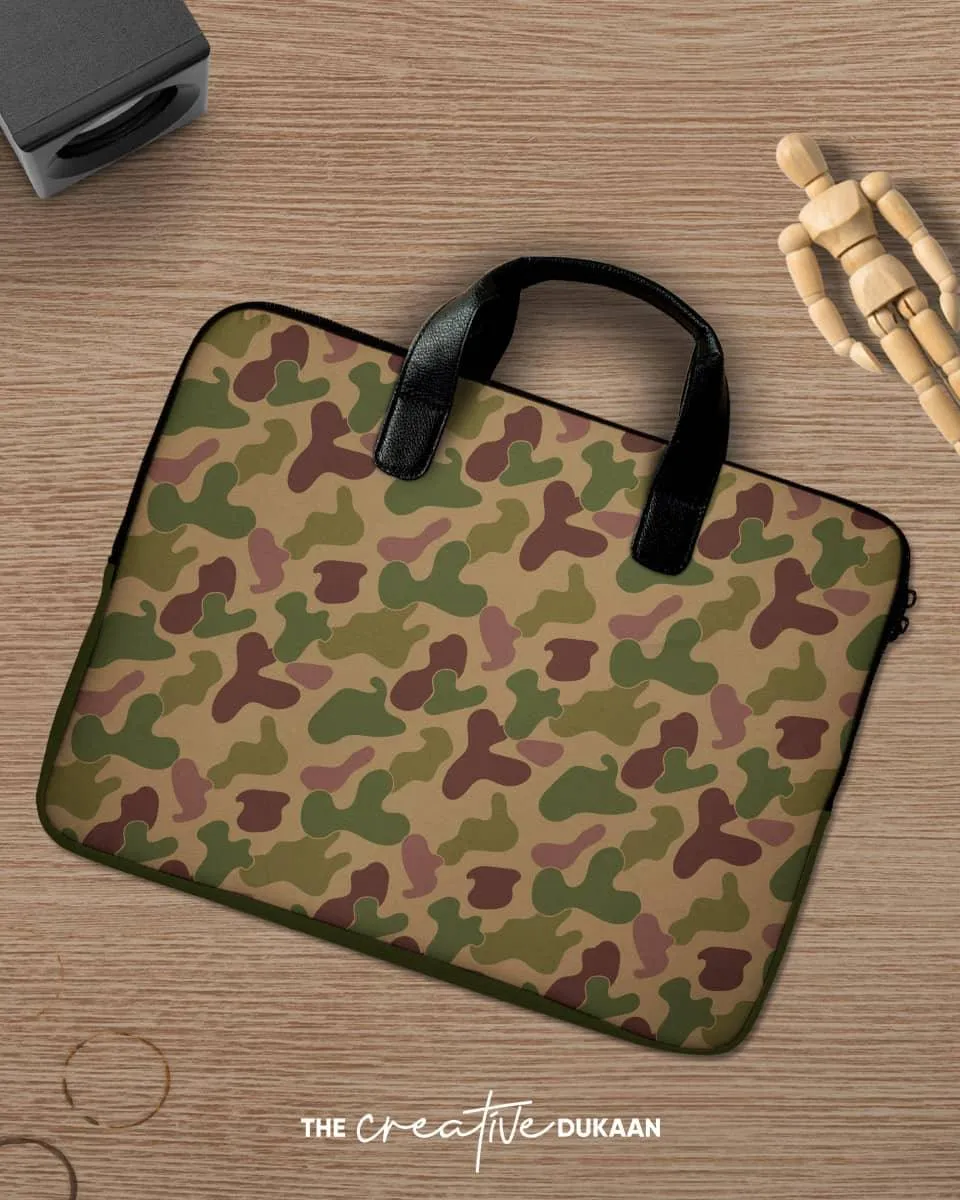 Cool Laptop Cover - Army Green Camouflage Design