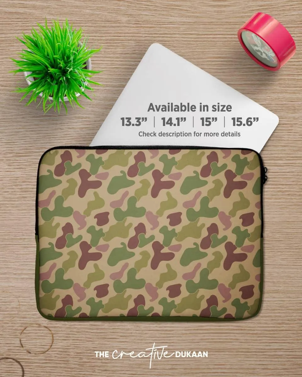 Cool Laptop Cover - Army Green Camouflage Design