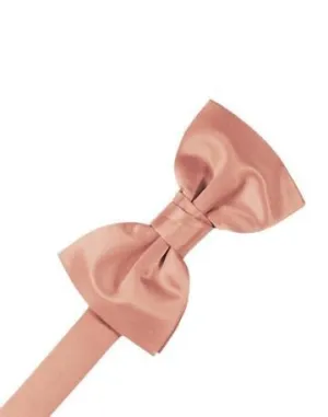 Coral Luxury Satin Bow Ties