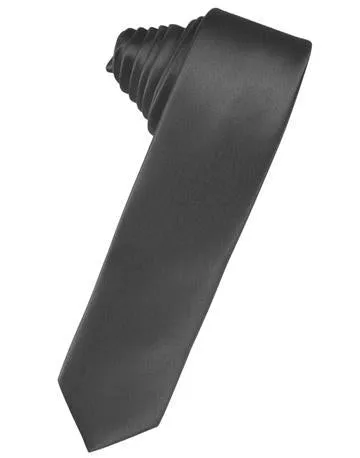 Coral Luxury Satin Skinny Necktie