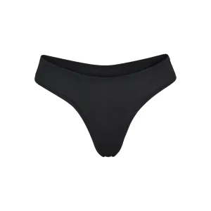 COTTON RIB DIPPED THONG | SOOT