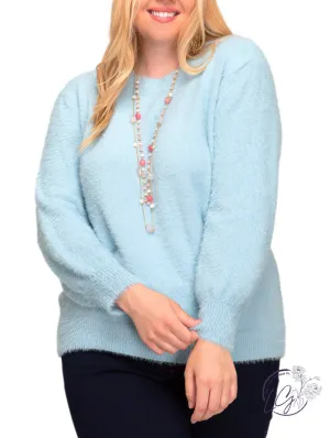 Curvy Love Language Bubble Sleeve Sweater