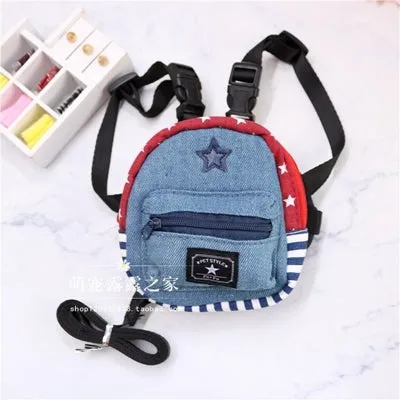 Cute Dog Backpack Harness With Leash