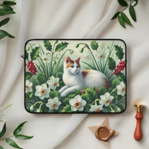 December Birth Flower - Cat Lover - Laptop Sleeve