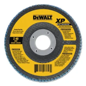 DeWalt® Type 27 XP High Density Flap Discs, 7 in Dia, 5/8 in Arbor, 40 Grit, 8,700 rpm, DW8270