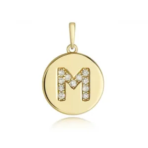 Diamond Jewellery 9ct Gold Diamond Initial M Pendant PD179/M