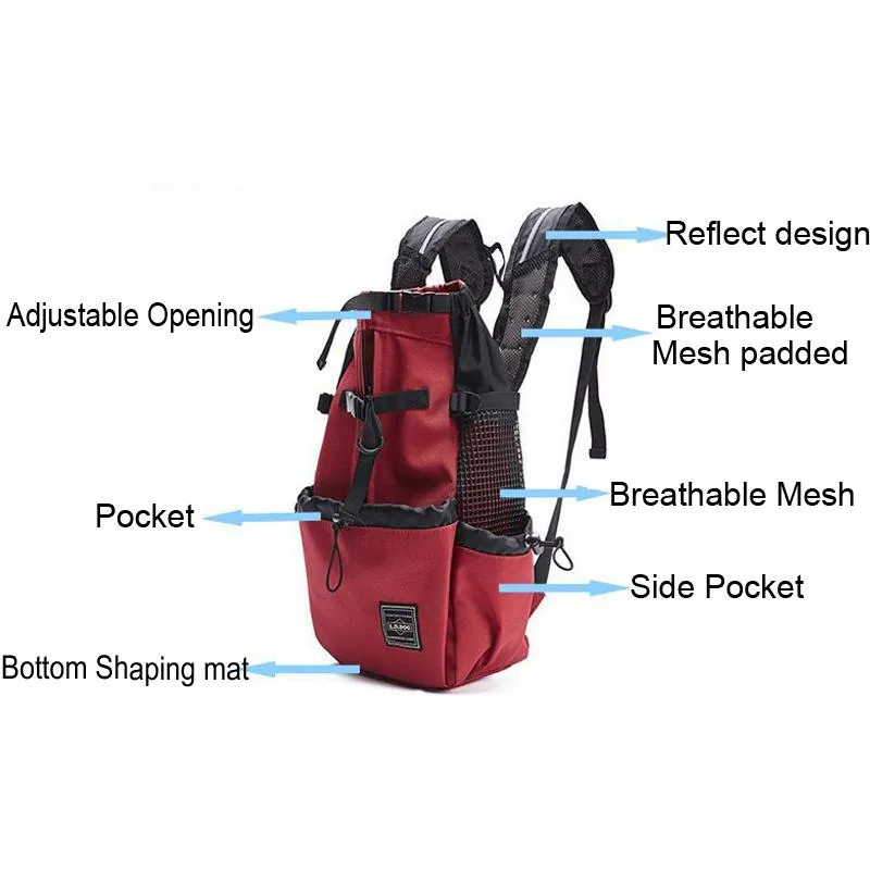 Dog Carrier Backpack - Waterproof - Adjustable