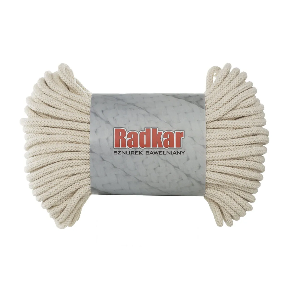 Ecru 050 Braided cotton cord 7mm