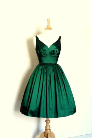 Emerald Green Short Homecoming Dress 8th Grade Graduation Dress