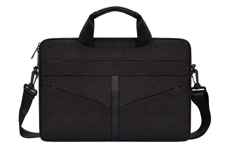 Executive Men's Zipper Designed Business Laptop Bag-Black