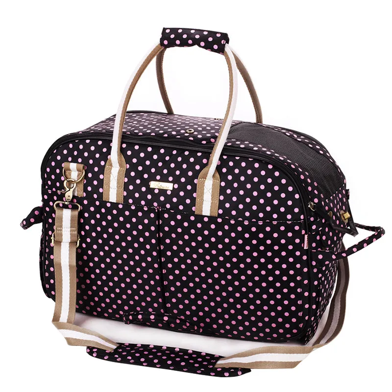 Fashion Dog Pet Cat Carrier Handbag Purse Tote Bag Polka Dots Pattern