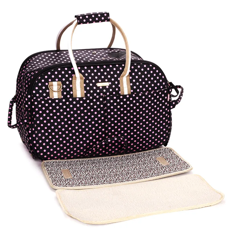 Fashion Dog Pet Cat Carrier Handbag Purse Tote Bag Polka Dots Pattern