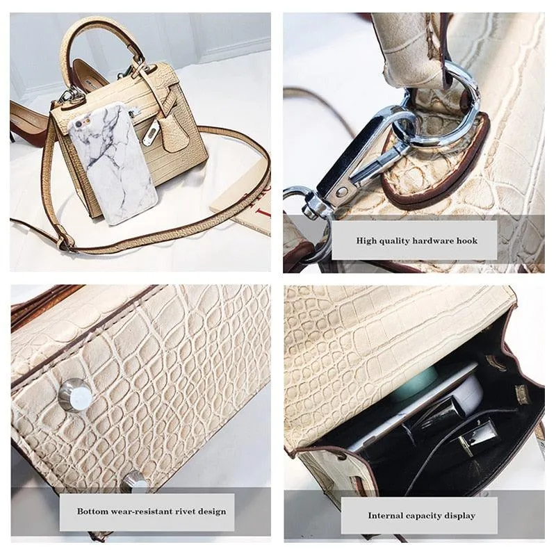 Fashion PU Leather Alligator Bag