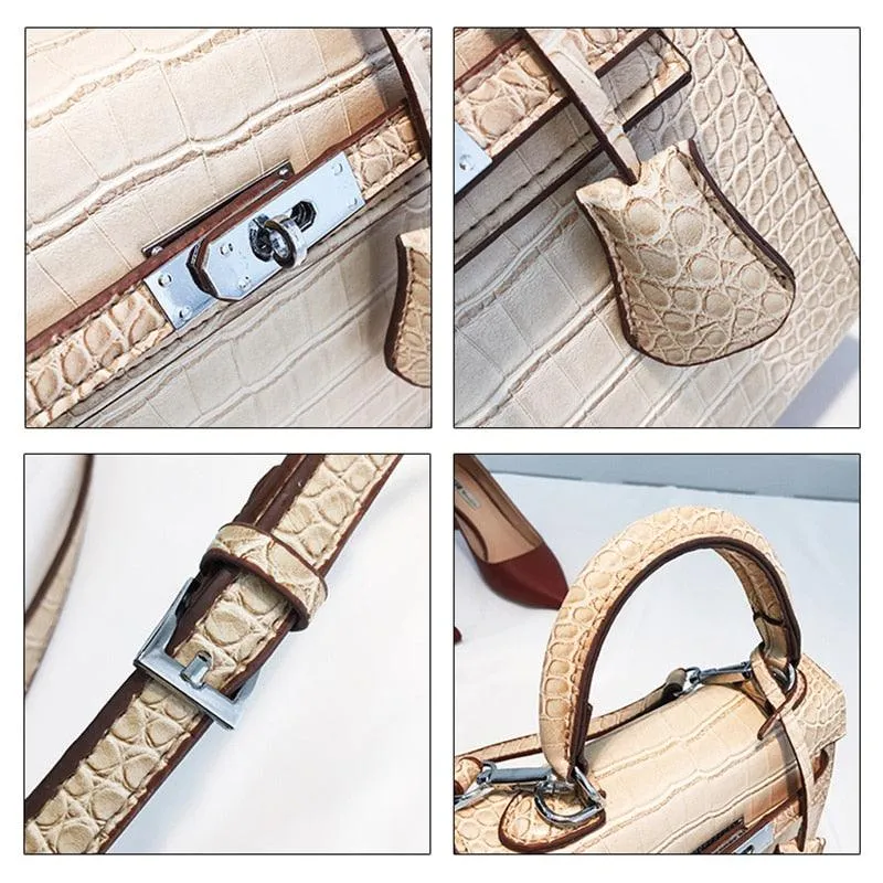 Fashion PU Leather Alligator Bag