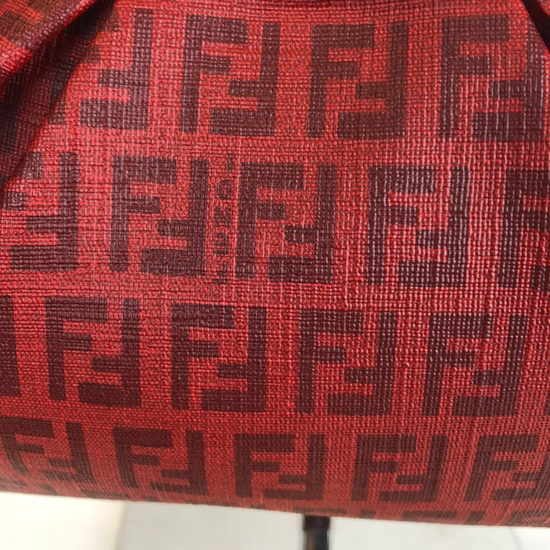 Fendi Red Zucca Canvas Pochette - As Seen on Instagram 11/10/2020