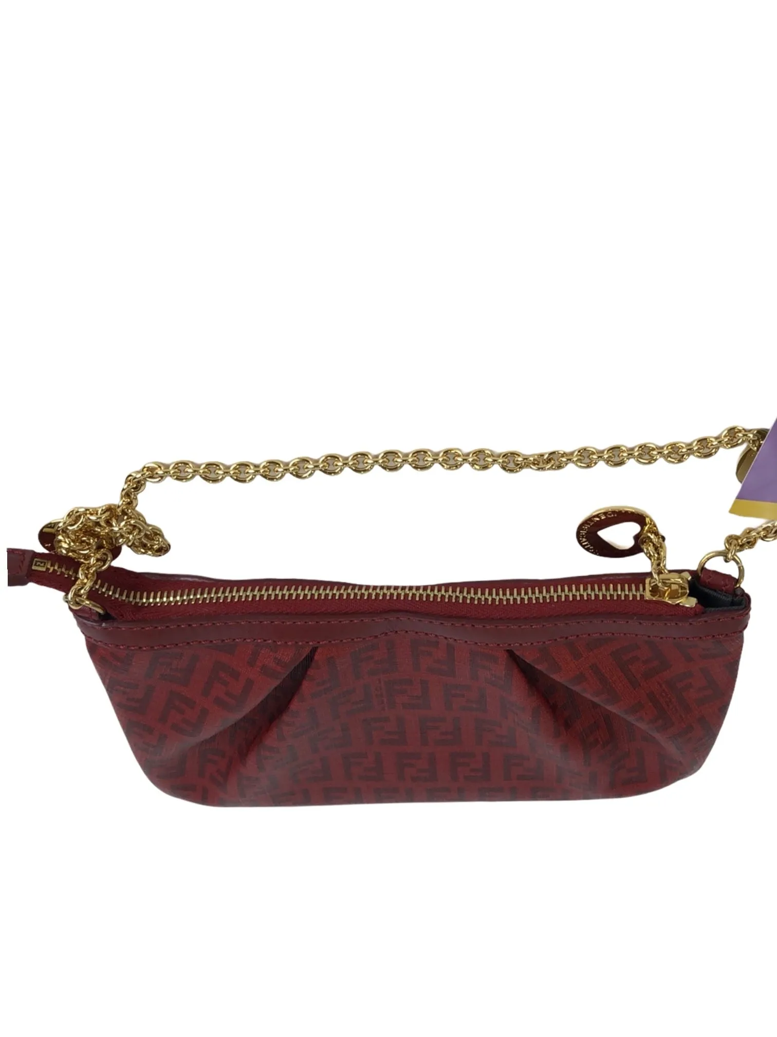 Fendi Red Zucca Canvas Pochette - As Seen on Instagram 11/10/2020