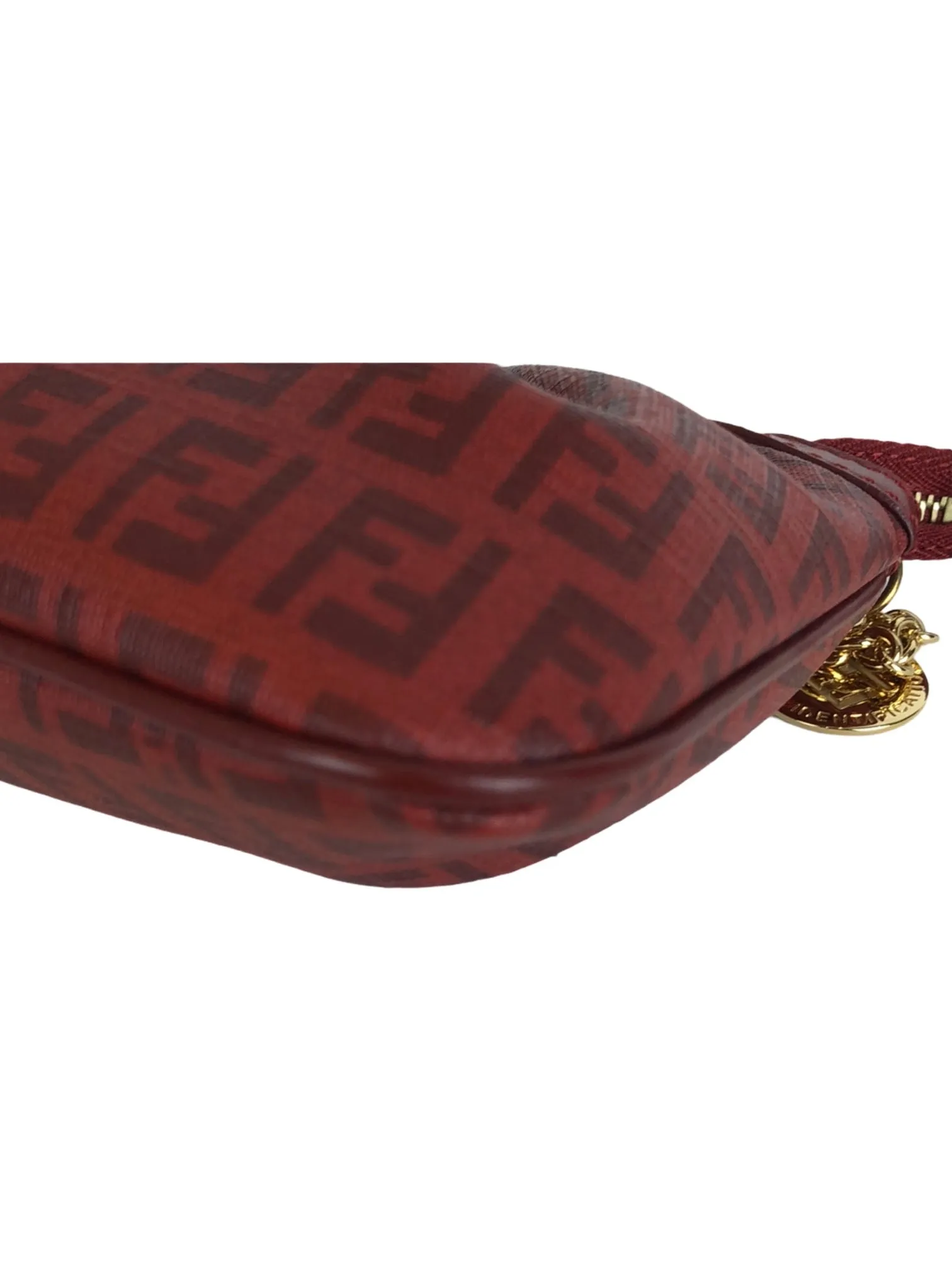 Fendi Red Zucca Canvas Pochette - As Seen on Instagram 11/10/2020