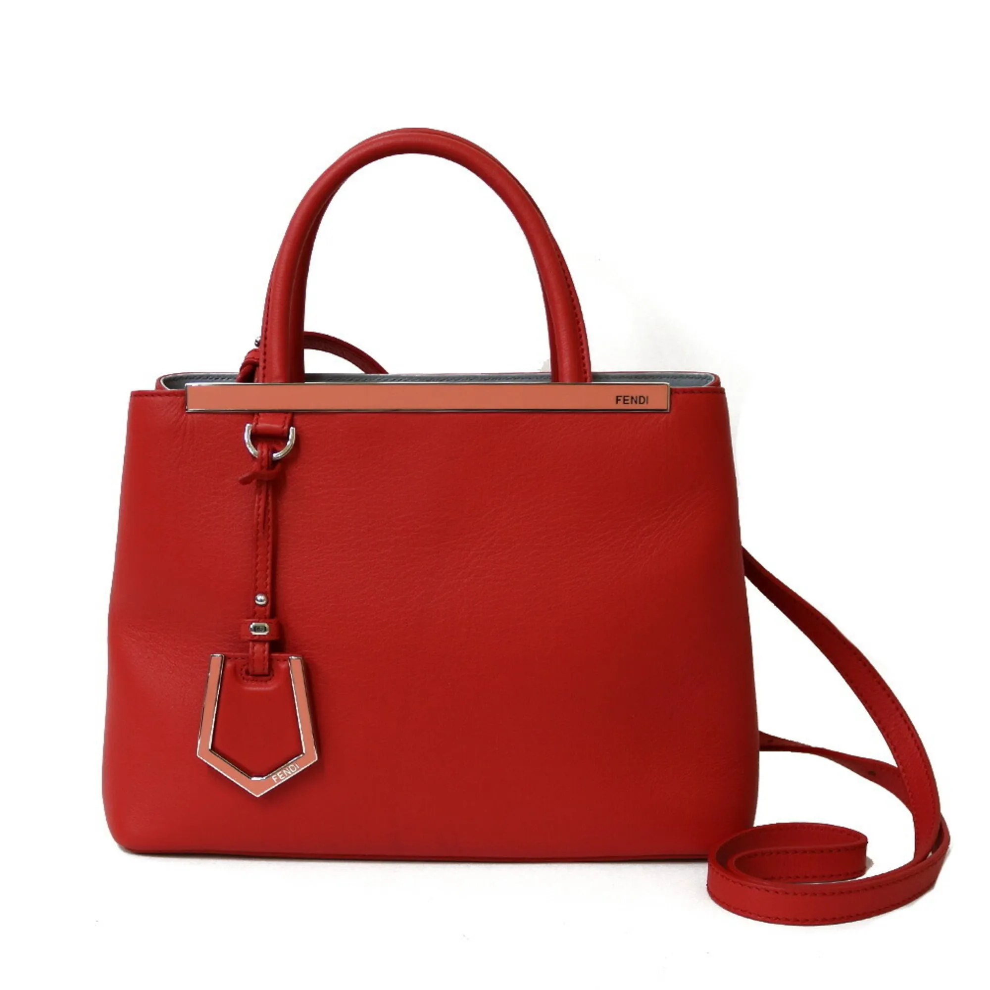 FENDI Shoulder Bag Toujour Red Women's Leather