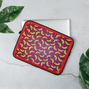 Fleur Red Print Laptop Sleeve