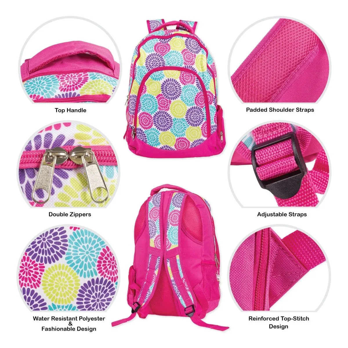 Flower Power Backpack & Lunchbag Set