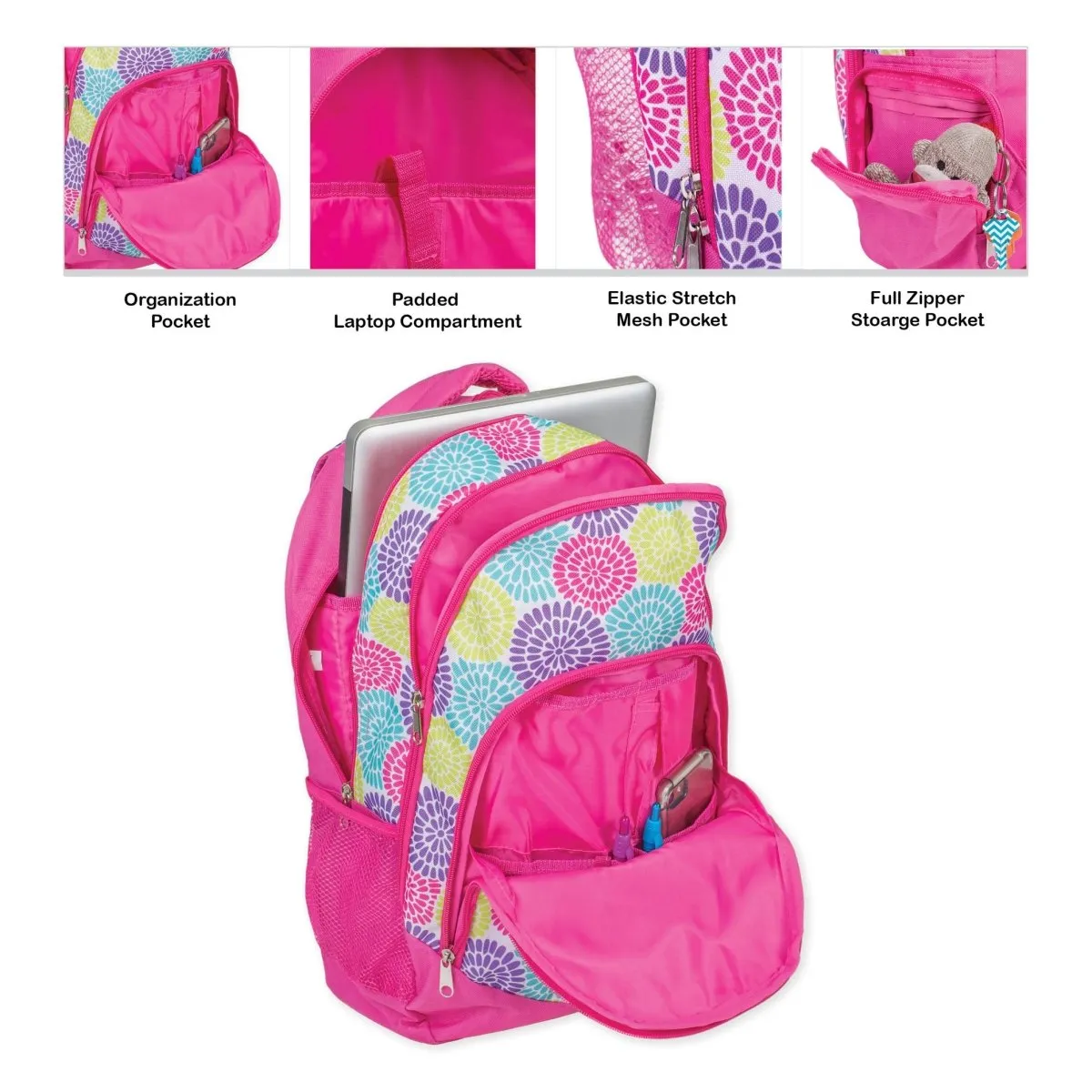 Flower Power Backpack & Lunchbag Set