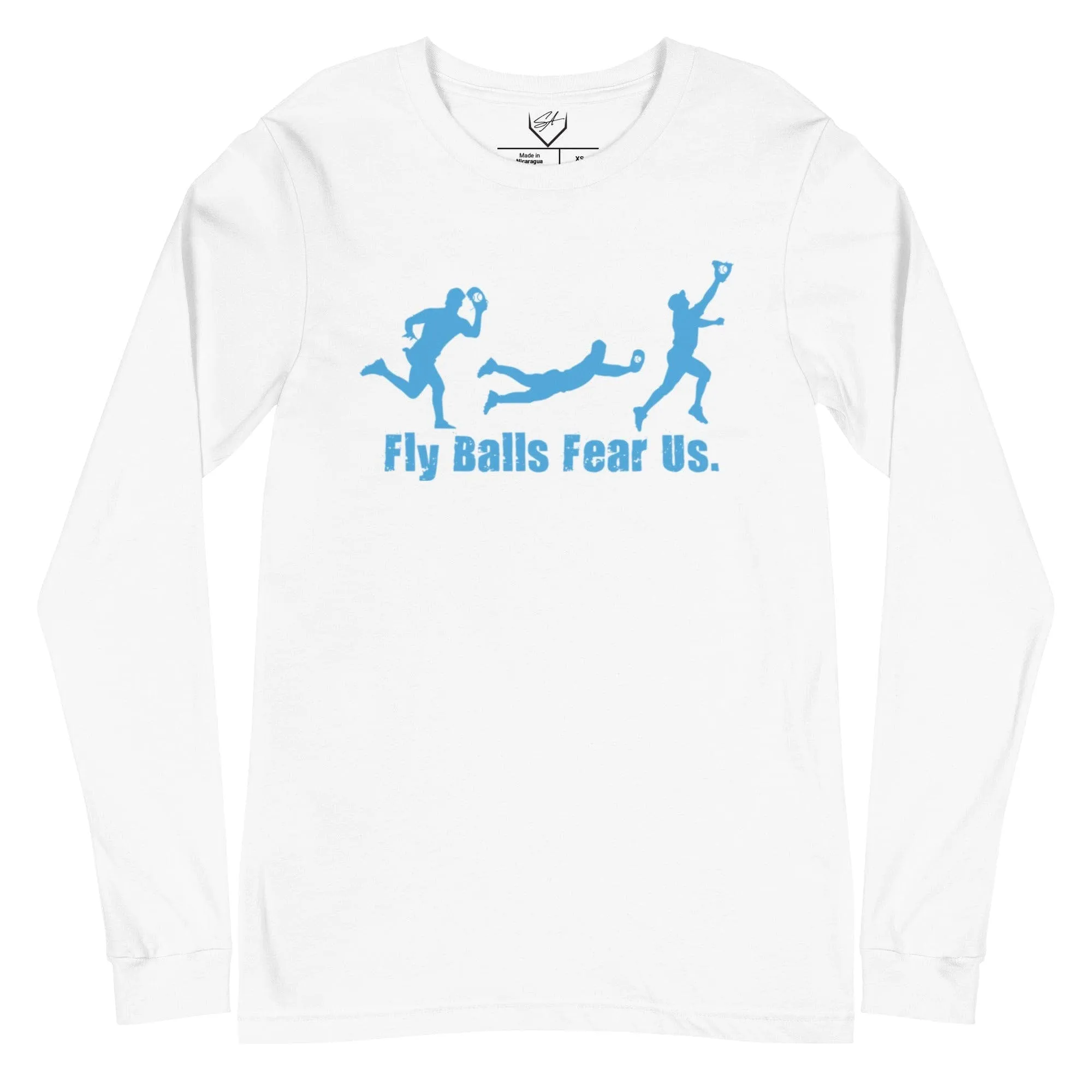 Fly Balls Fear Us Teal - Adult Long Sleeve