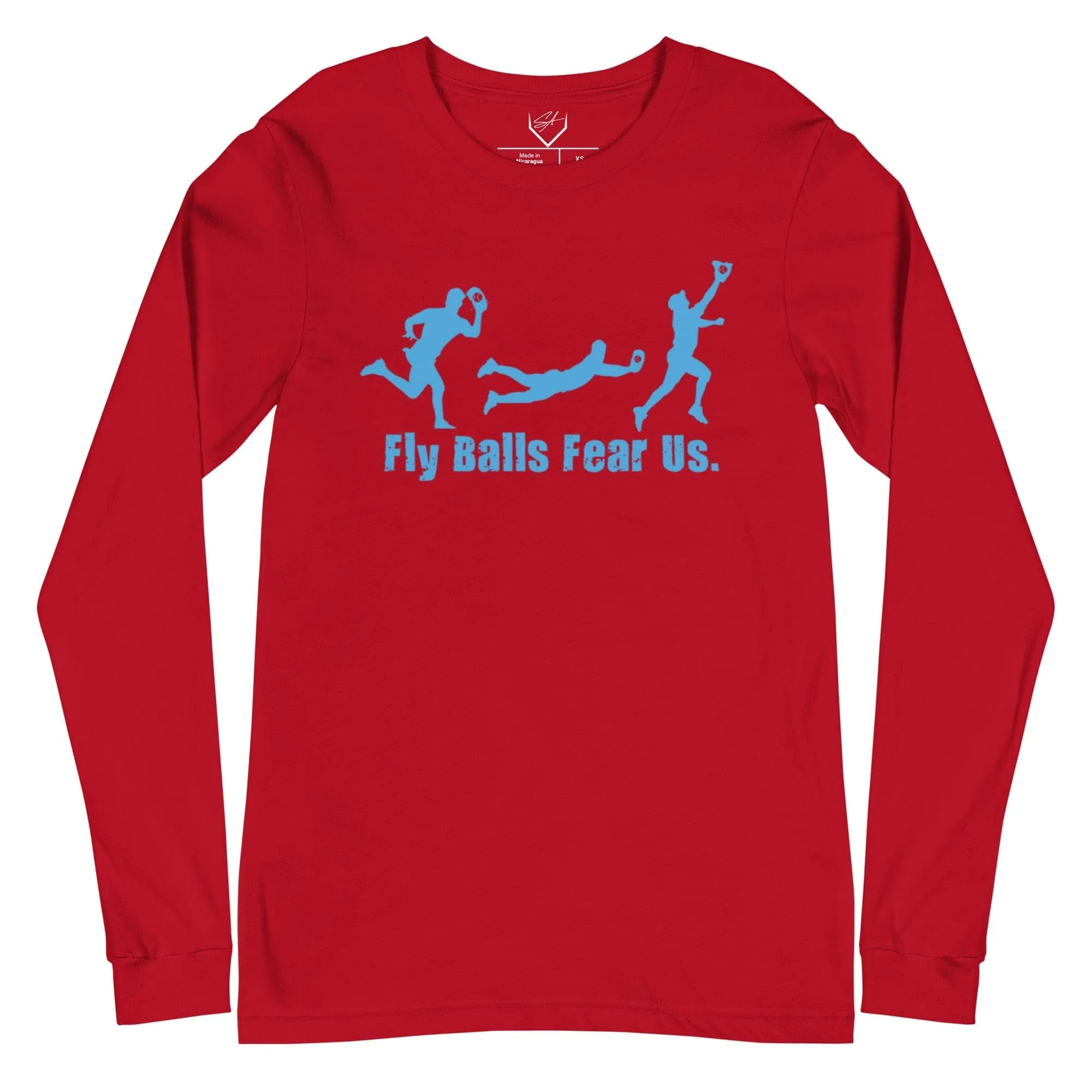 Fly Balls Fear Us Teal - Adult Long Sleeve