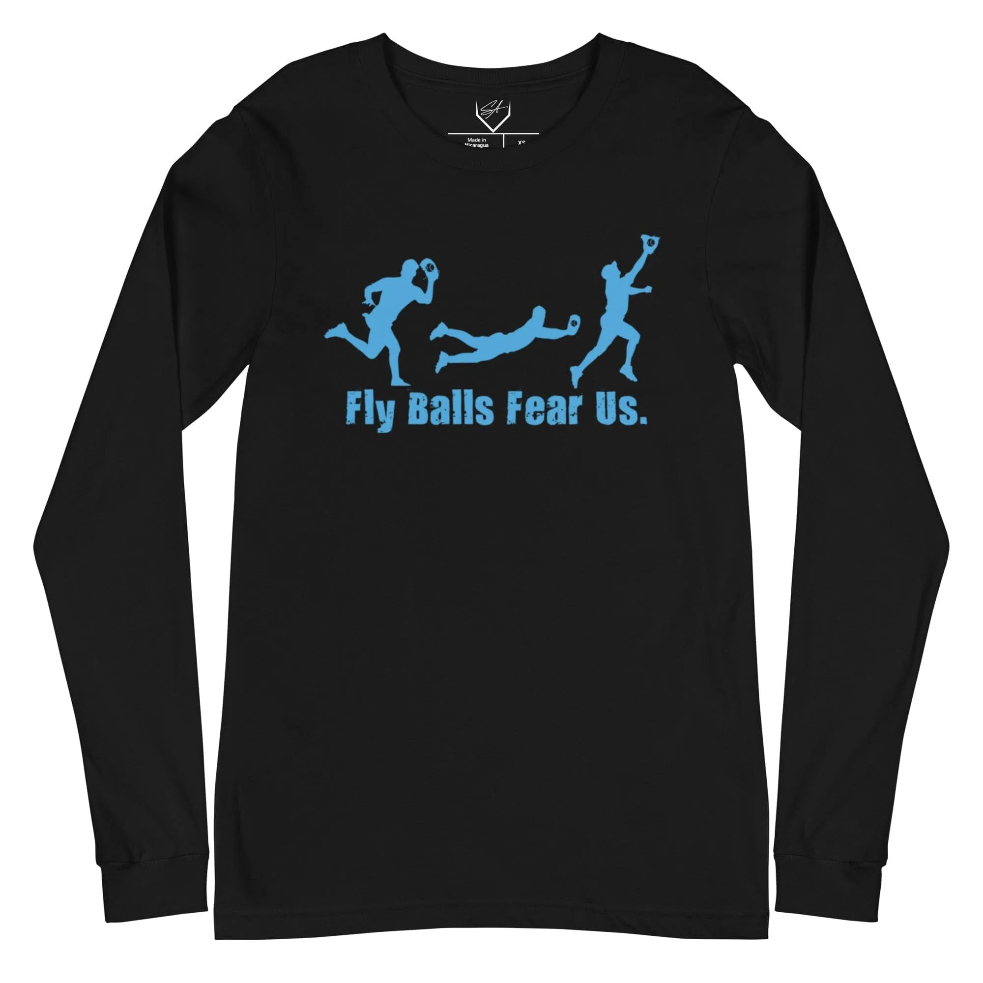 Fly Balls Fear Us Teal - Adult Long Sleeve