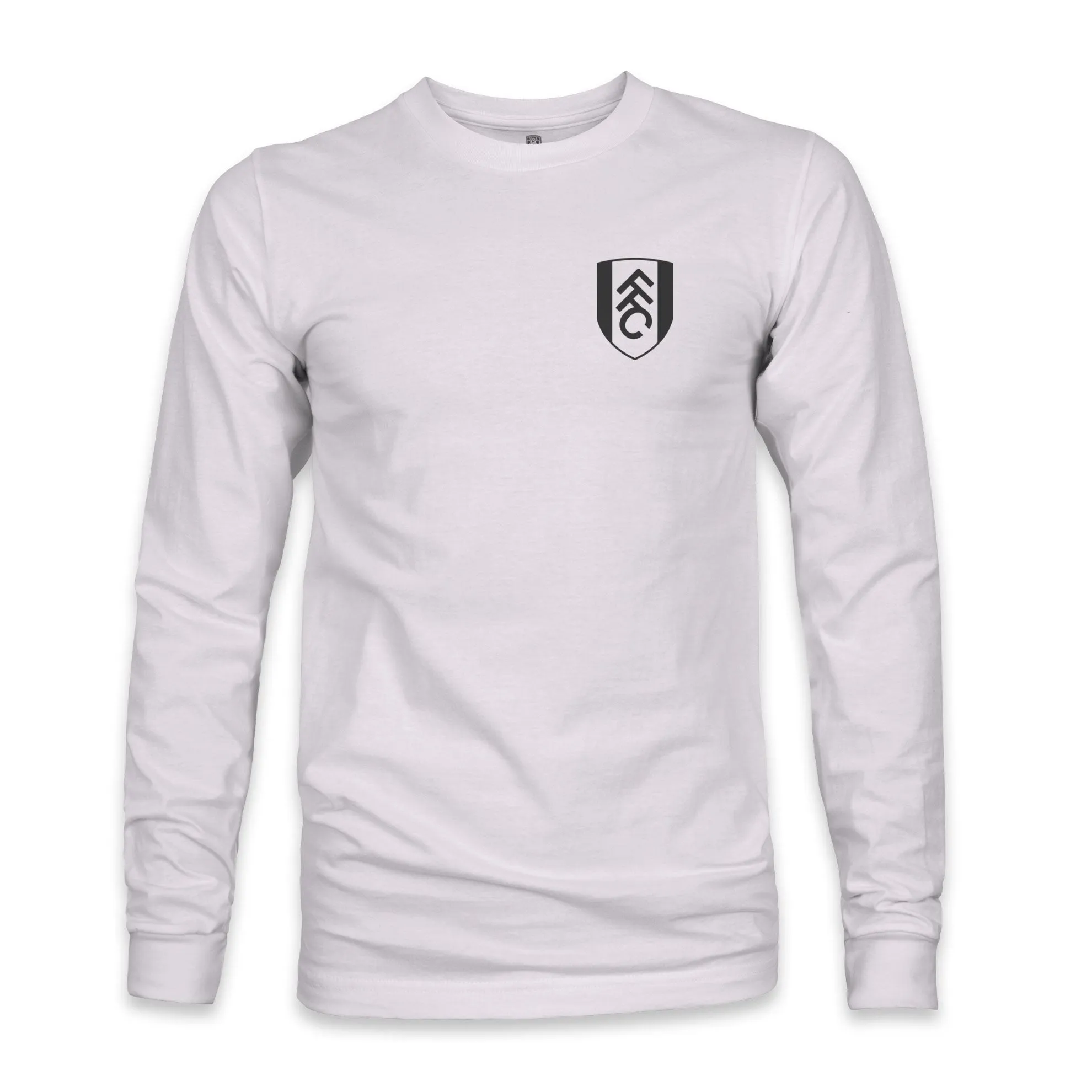 Fulham FC Team Arch Cotton Long Sleeve T-Shirt - Silver