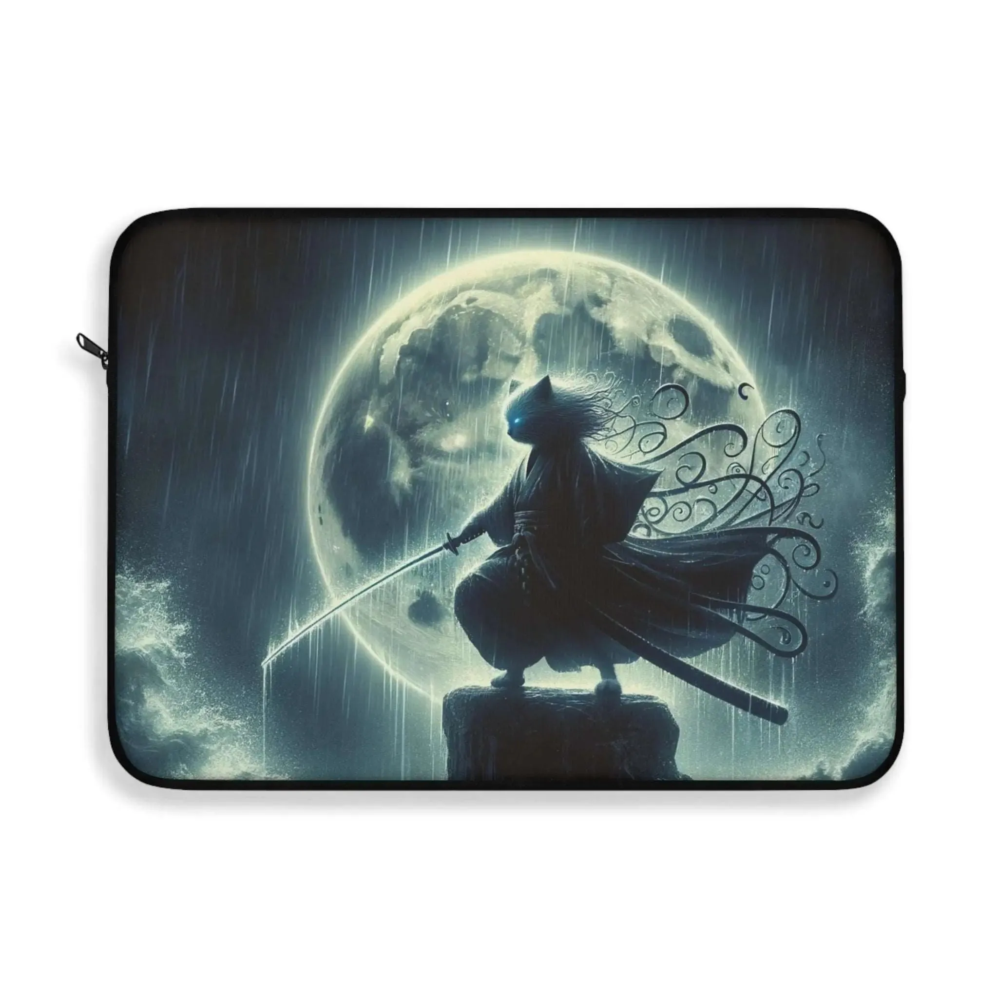 Full Moon Storm Cat Warrior - Laptop Sleeve - Travel Accessory