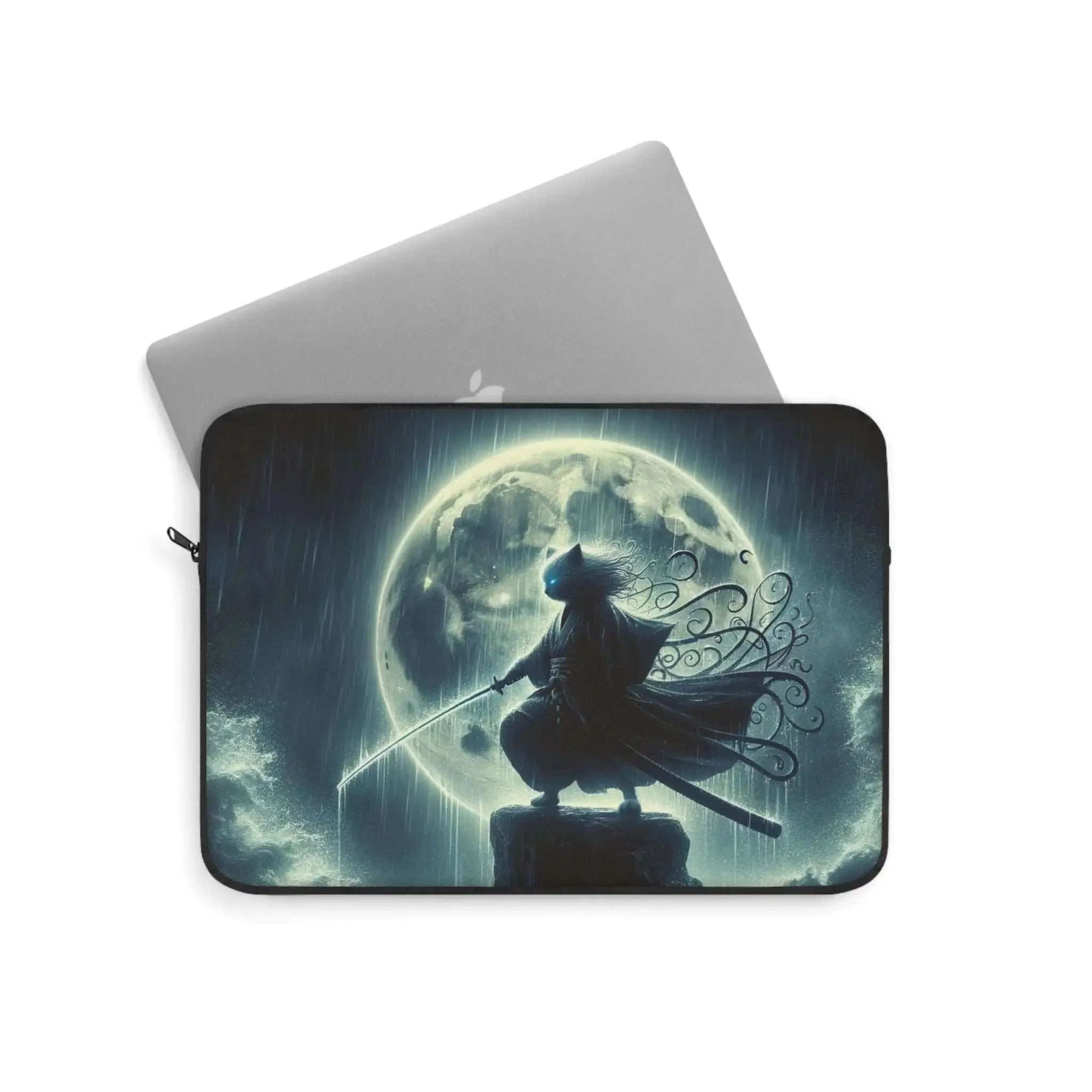 Full Moon Storm Cat Warrior - Laptop Sleeve - Travel Accessory