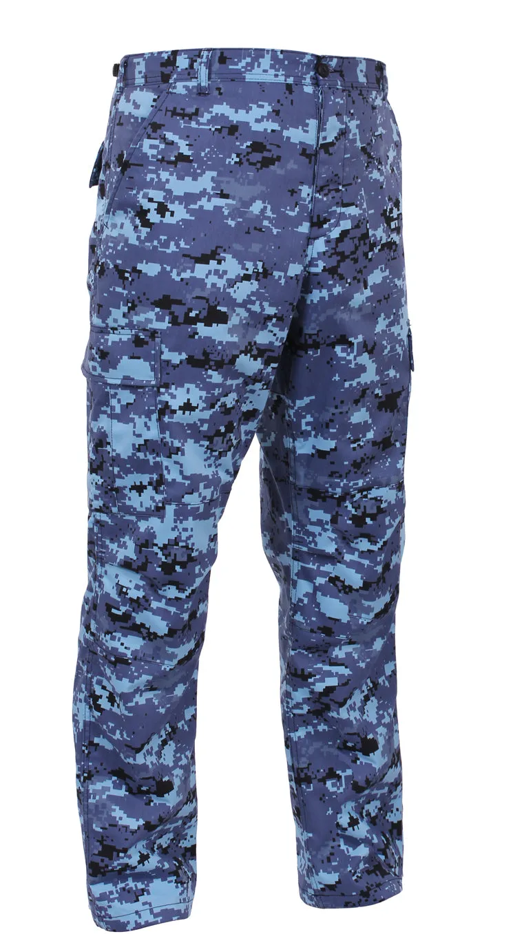 Girls Blue Camo Pants