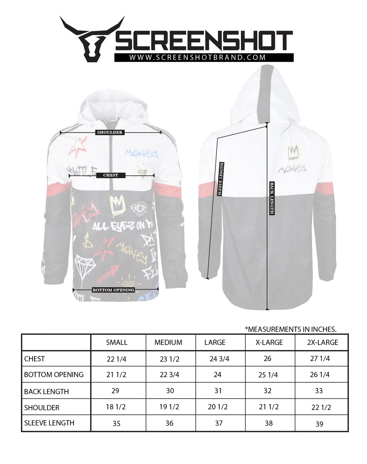 Graffiti Windbreaker Jacket-S51801 (BLACK)