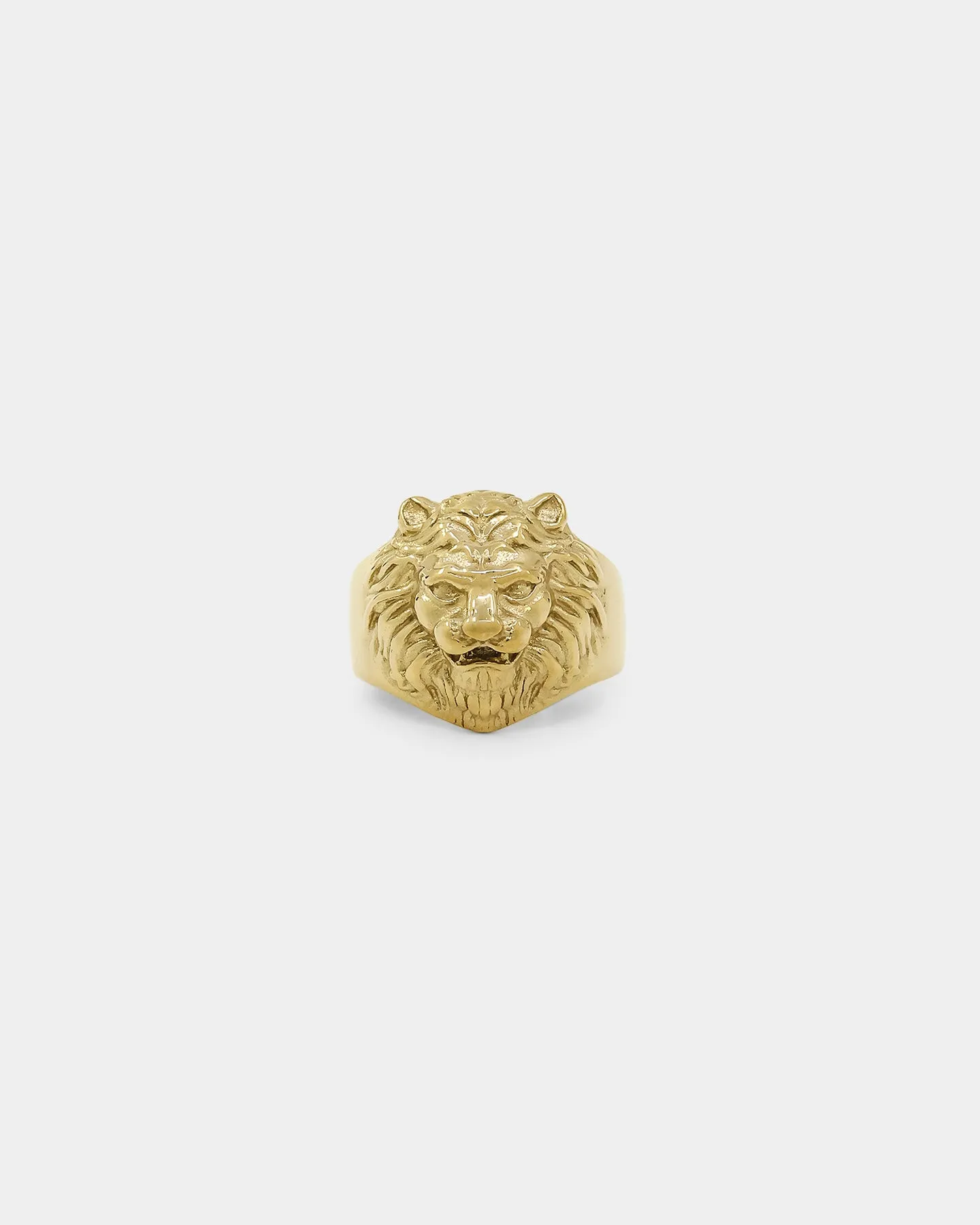 Guess Mainline Lion Head Ring Gold