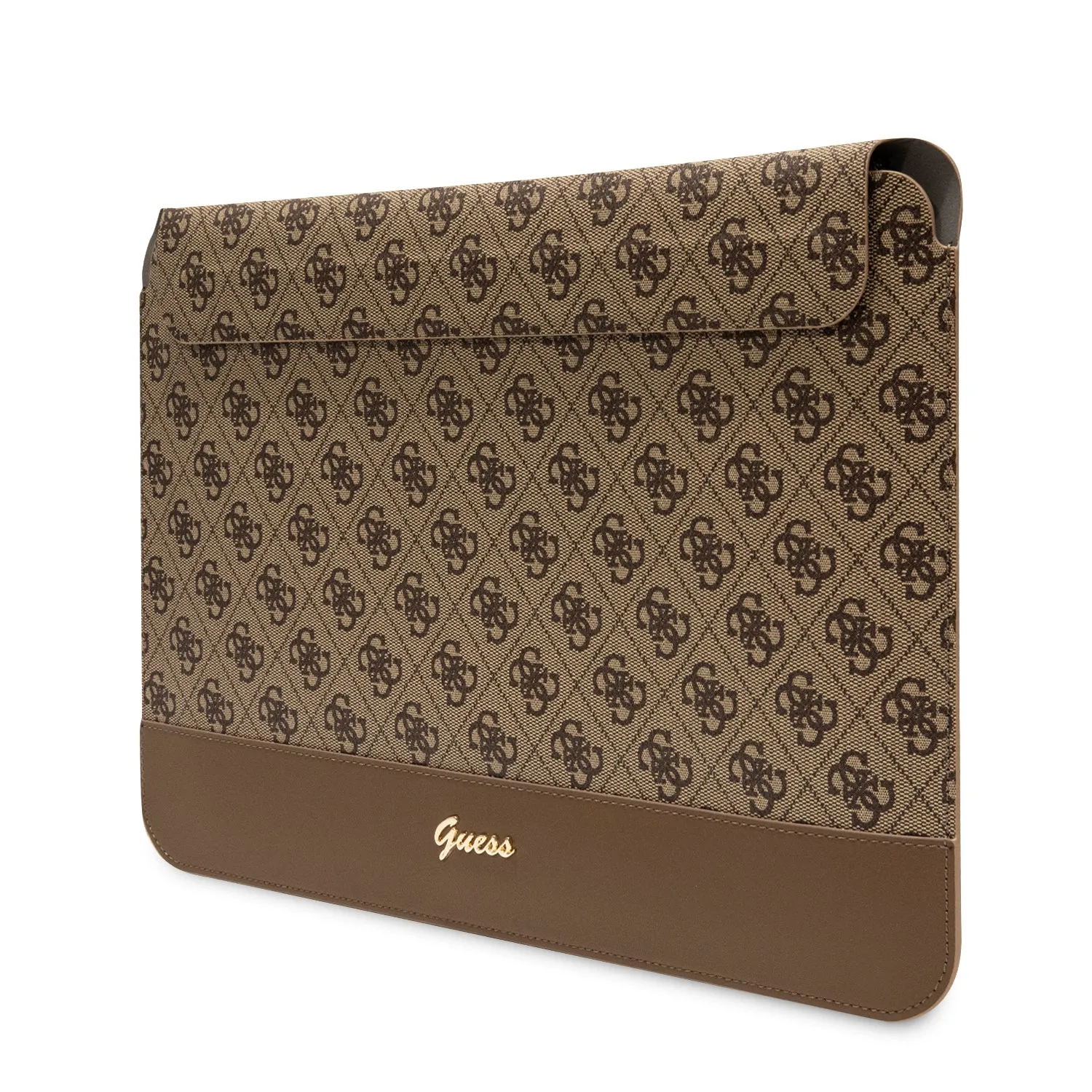 Guess - Universal 14" Notebook / MacBook / Laptop Bag 4G Stripe Metal Logo (GUCS14PS4SGW) - Brown