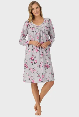 Heather Garden Roses Long Sleeve Nightgown