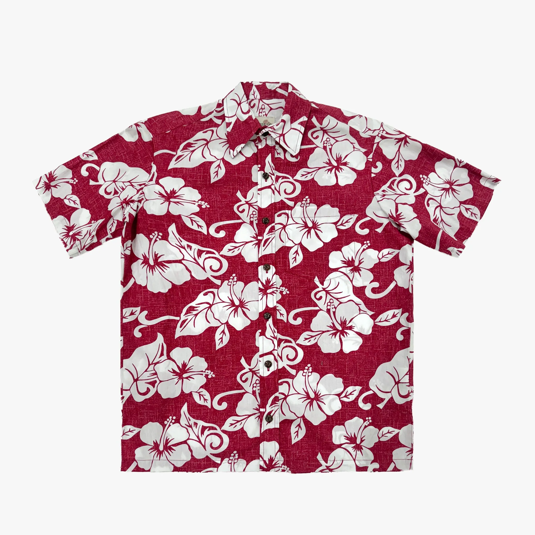 Hibiscus Reverse Print Aloha Shirt