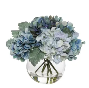 Hydrangea Mix | Sphere Vase Blue