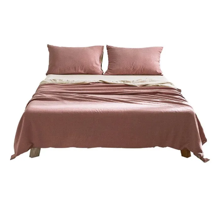 Hypoallergenic Cotton Sheets I Single I Red Beige