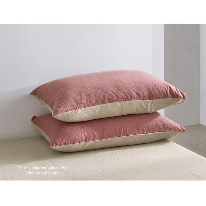 Hypoallergenic Cotton Sheets I Single I Red Beige