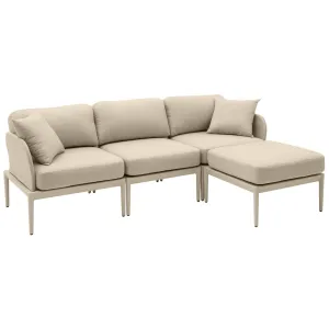 Kapri Outdoor Modular Sectional, Taupe