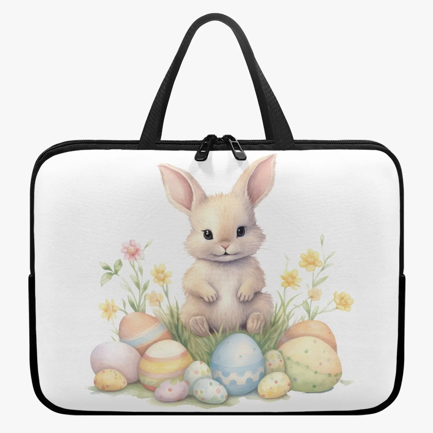 Laptop Sleeve with Handles - Easter Bunny