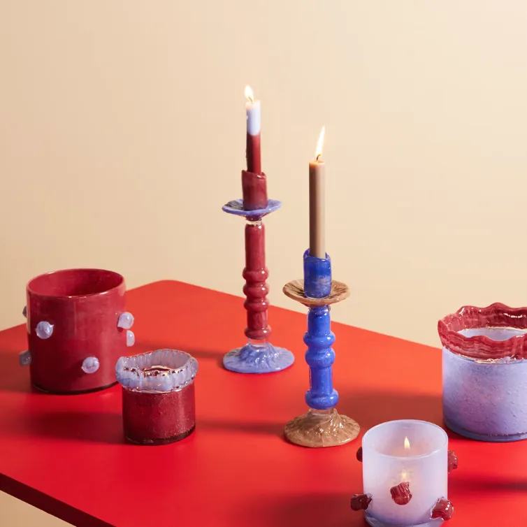 Lara Candle holder XS | Bordeaux