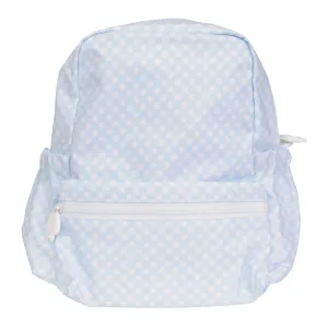 Large Backpack, Blue Gingham