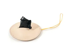 Leather Dog Waste Bag Holder: Pop Pouch Sir Chuck Beige