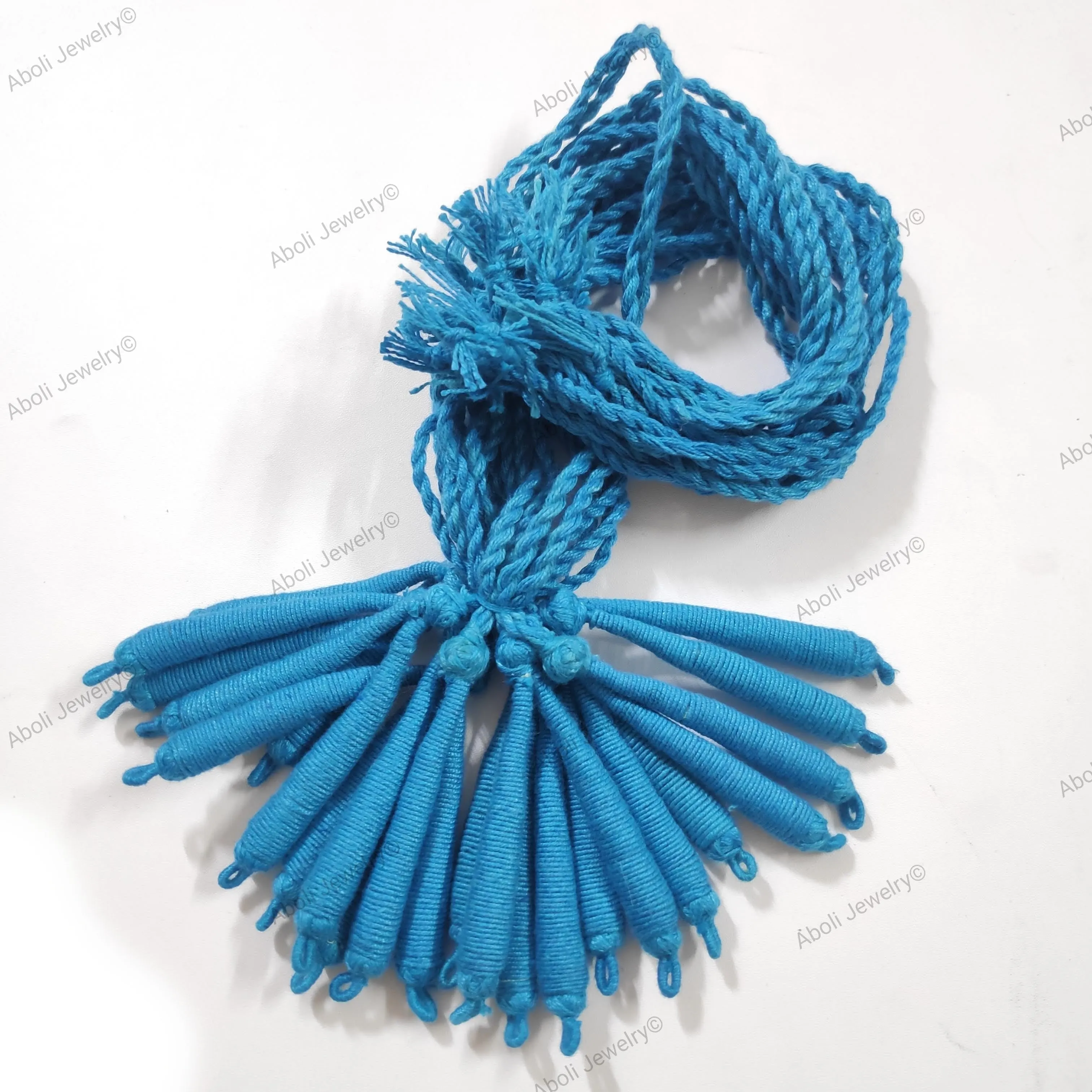 Light blue Cotton dori premium quality necklace cord cotton back rope for necklace CDRD07