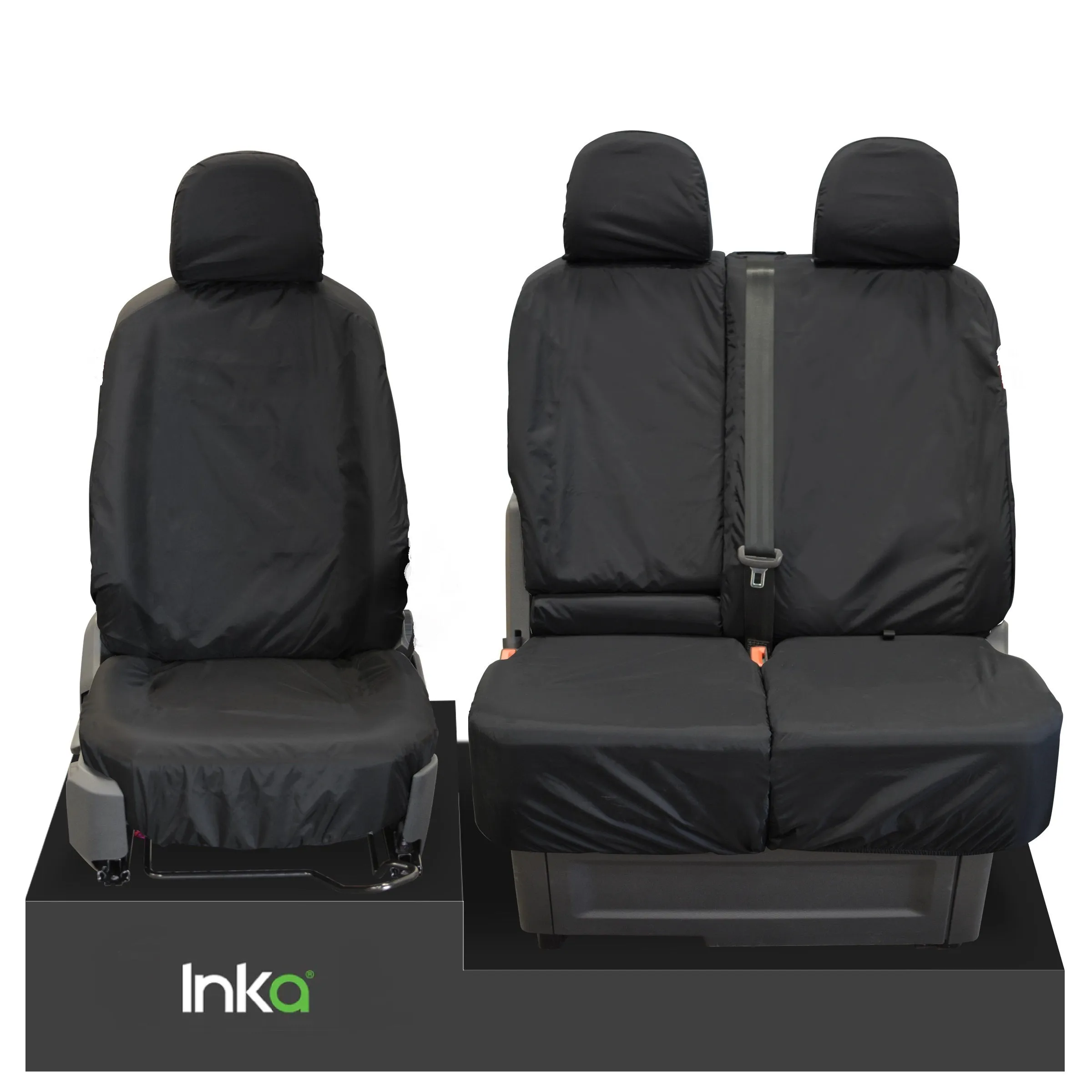 MAN TGE Panel Front Set 1 2 INKA Tailored Waterproof Seat Covers Black MY 17 