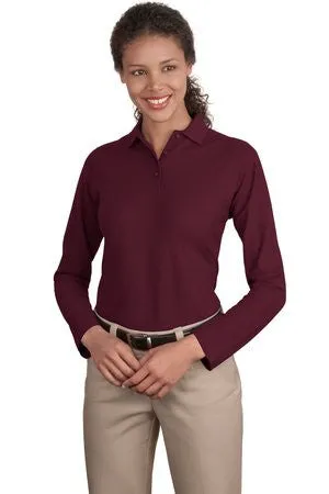 Mary's Loop - Port Authority® Ladies Long Sleeve Silk Touch™ Embroidered Polo Shirts(L500LS)