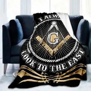 Master Mason Blue Lodge Blanket - I Always Look To The East