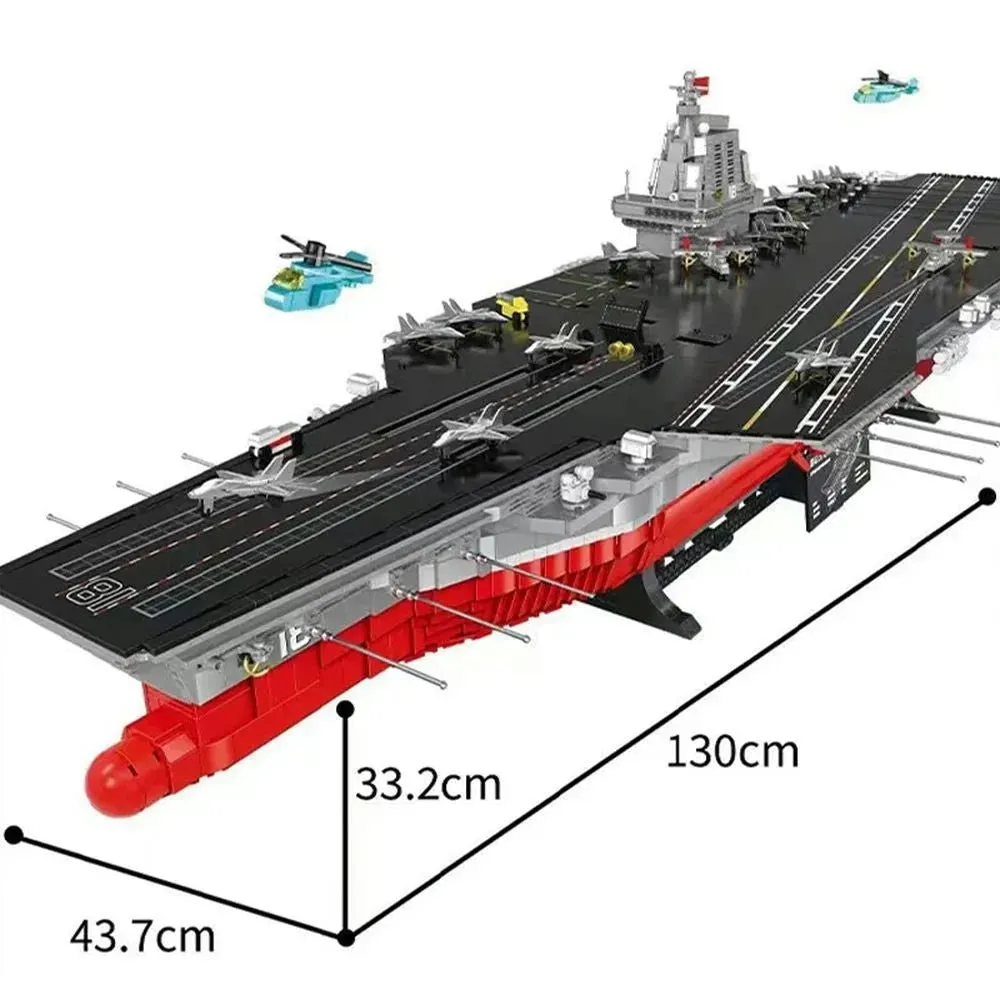 MOC Navy 003 Military Fujian Aircraft Carrier Bricks Toy